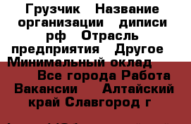 Грузчик › Название организации ­ диписи.рф › Отрасль предприятия ­ Другое › Минимальный оклад ­ 13 500 - Все города Работа » Вакансии   . Алтайский край,Славгород г.